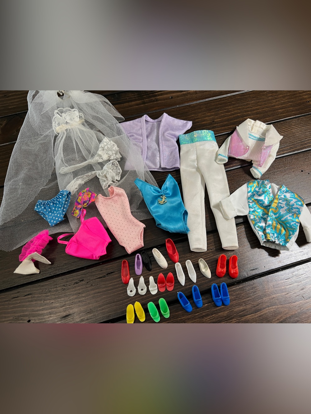 Vintage 60’s, 70’s & 90’s Barbie & Ken Doll Clothes and Shoes Accessories